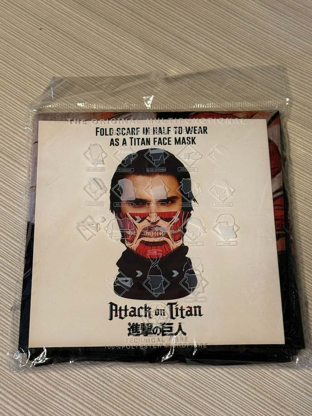 Attack on Titan Colossal Titan Multifunctional Scarf Neck Gaiter Face Mask